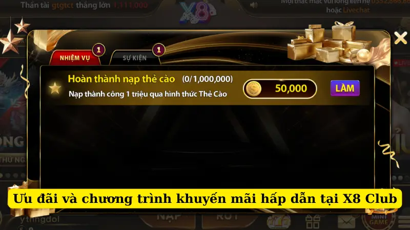 Ưu đãi và chương trình khuyến mãi hấp dẫn tại X8 Club
